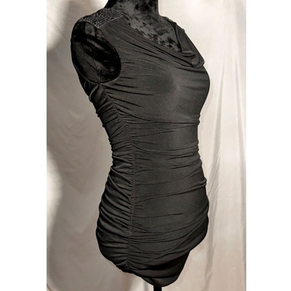 Studio Y Tight Mini Club Dress, Scooped Neckline, XS